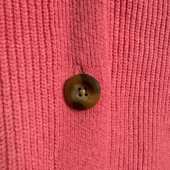 Pink Cardigan Sweater with Heart Detail - Picture 3 of 5